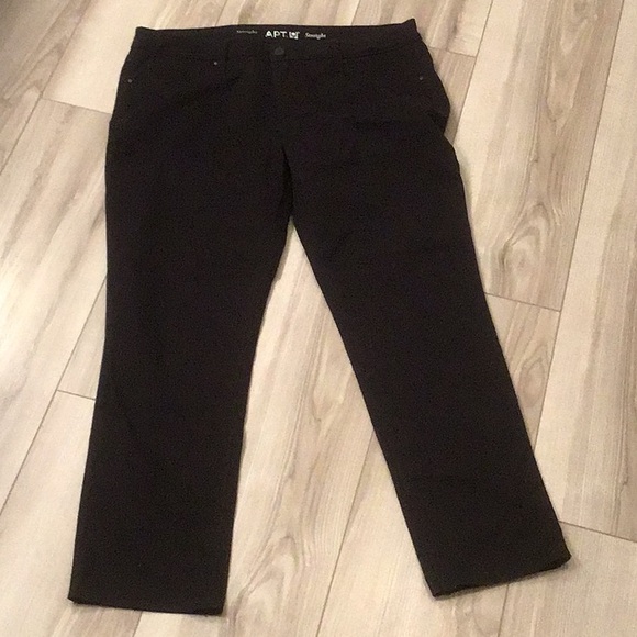 EUC Apt 9 Black straight Pants - size 14 - Picture 1 of 5